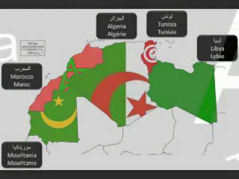 خارطة دول المغرب العربي