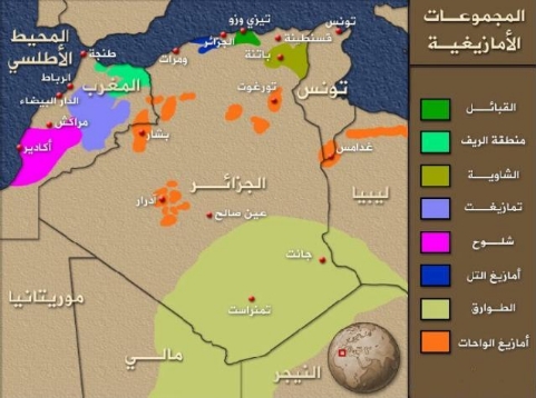 توزع الأقليات الإثنية في المغرب العربي