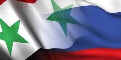 علم سورية وروسيا