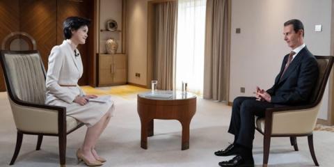  مقابلة الرئيس الأسد مع تلفزيون الصين المركزي