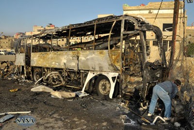 من تفجير في منطقة (السيدة زينب) صباح اليوم الخميس