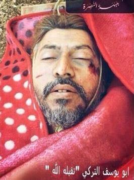 صورة أحد قادة "جبهة النصرة" ويدعى أبو يوسف التركي، الذي قيل انه قتل في غارة أميركية في ريف مدينة حلب الشمالي، أمس (عن "تويتر")