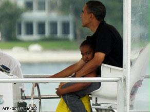 أوباما مع ابنته.